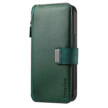 For Honor X7b CaseNeo MagSafe RFID Anti-theft Zipper Wallet Retro Leather Phone Case(Green)