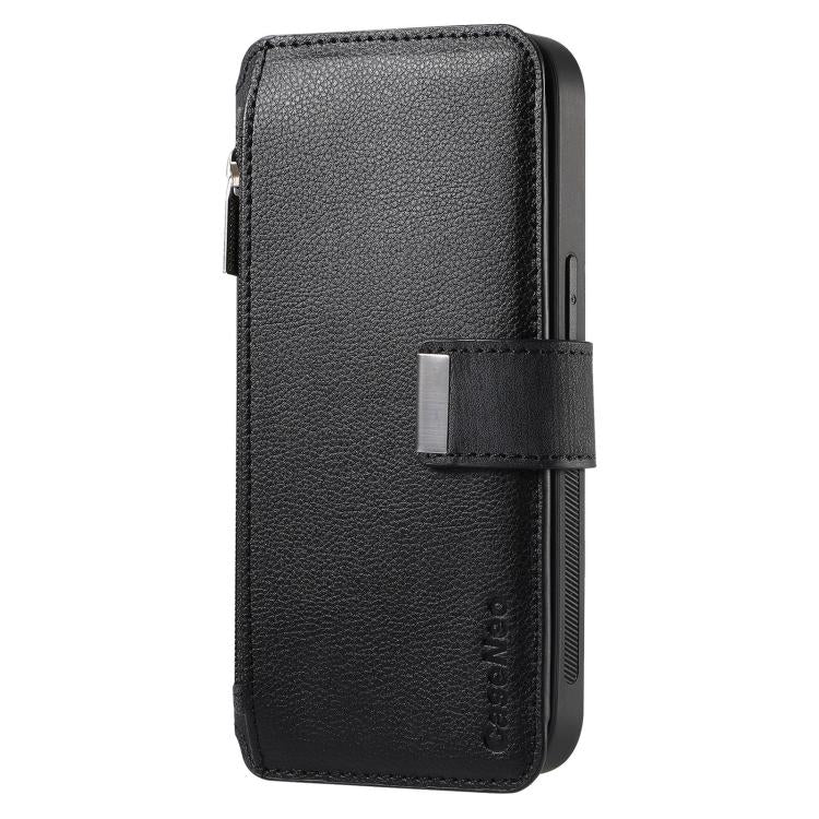 For Honor X8 5G CaseNeo MagSafe RFID Anti-theft Zipper Wallet Retro Leather Phone Case(Black)