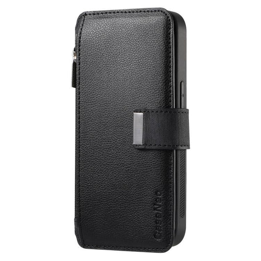 For Honor X8 5G CaseNeo MagSafe RFID Anti-theft Zipper Wallet Retro Leather Phone Case(Black)