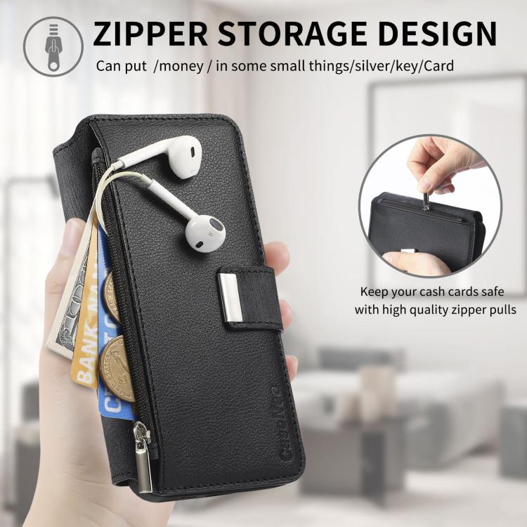 For Honor X8 5G CaseNeo MagSafe RFID Anti-theft Zipper Wallet Retro Leather Phone Case(Black)