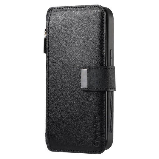 For Honor X6a CaseNeo MagSafe RFID Anti-theft Zipper Wallet Retro Leather Phone Case(Black)