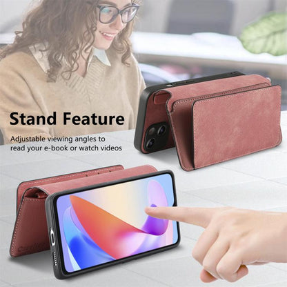 For Honor X6a CaseNeo MagSafe RFID Anti-theft Zipper Wallet Retro Leather Phone Case(Pink)