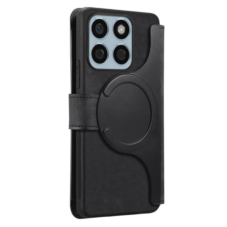 For Honor X8b CaseNeo MagSafe RFID Anti-theft Zipper Wallet Retro Leather Phone Case(Black)