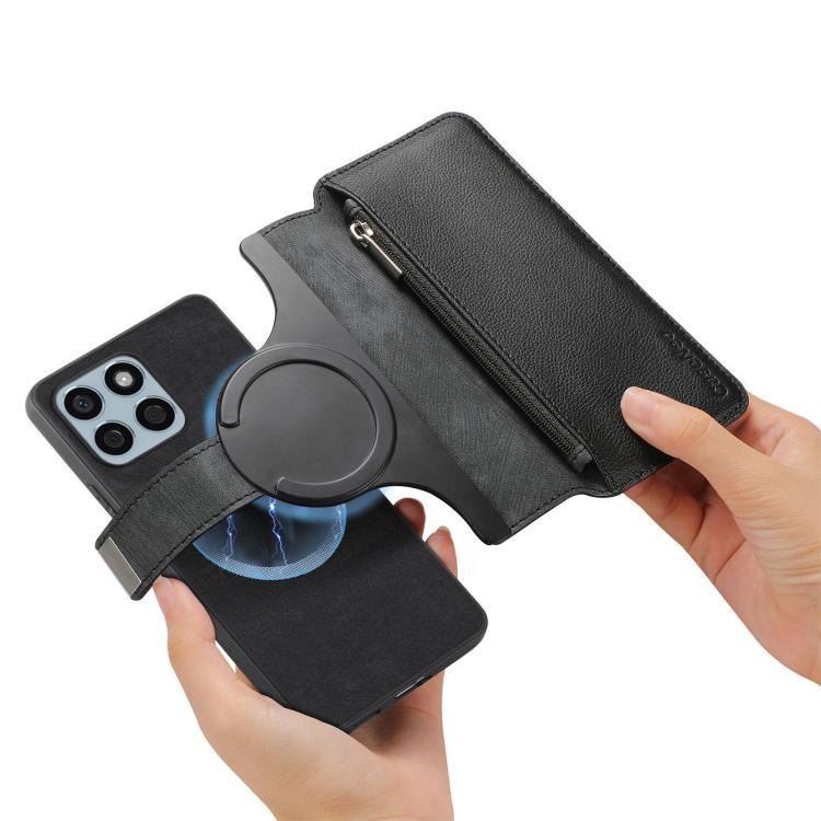 For Honor X8b CaseNeo MagSafe RFID Anti-theft Zipper Wallet Retro Leather Phone Case(Black)