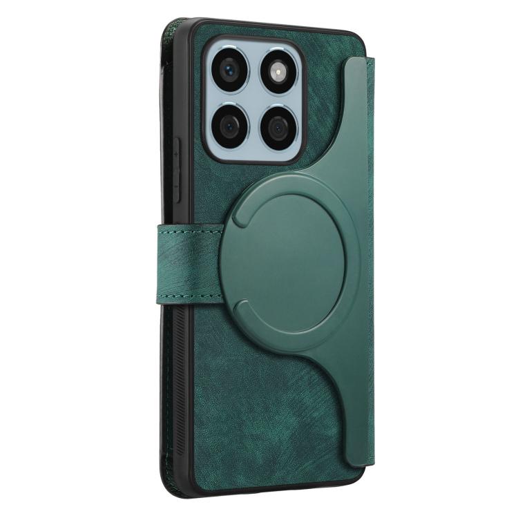 For Honor X8b CaseNeo MagSafe RFID Anti-theft Zipper Wallet Retro Leather Phone Case(Green)