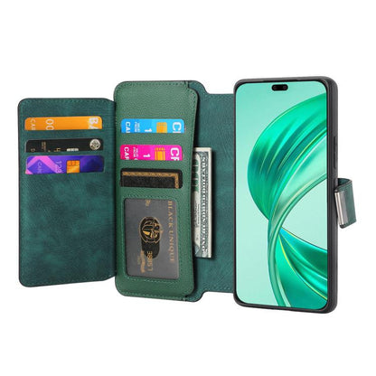 For Honor X8b CaseNeo MagSafe RFID Anti-theft Zipper Wallet Retro Leather Phone Case(Green)