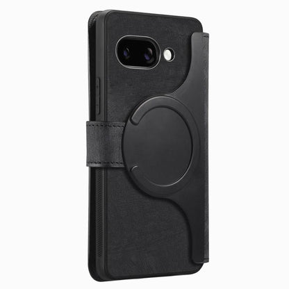 For Google Pixel 9a CaseNeo MagSafe RFID Anti-theft Retro Leather Phone Case(Black)