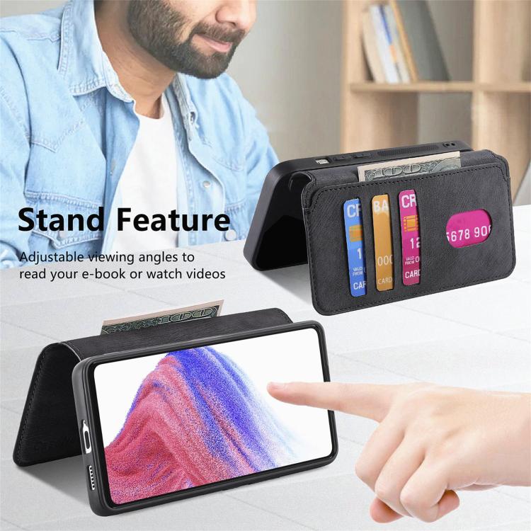 For Google Pixel 9a CaseNeo MagSafe RFID Anti-theft Retro Leather Phone Case(Black)