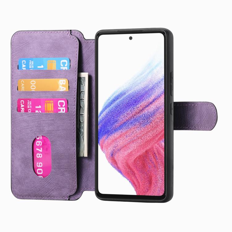 For Google Pixel 9a CaseNeo MagSafe RFID Anti-theft Retro Leather Phone Case(Purple)