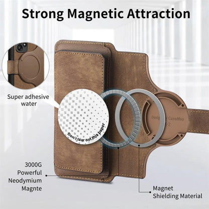 For Motorola Moto G Power 2024 CaseNeo MagSafe RFID Anti-theft Zipper Wallet Retro Leather Phone Case(Brown)