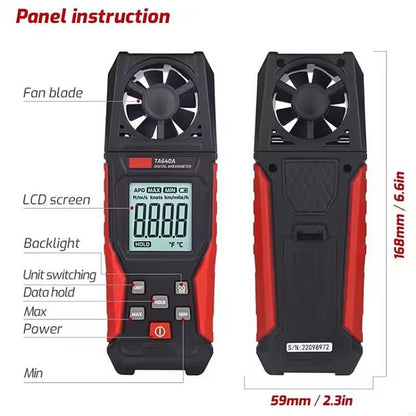 TRSI TA640A Handheld High Precision Wind Speed Instrument Wind Volume Tester
