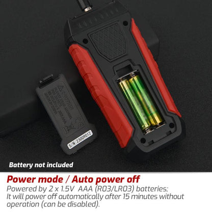 TASI TA500B Contact Measurement Laser Tachometer Digital Display Measuring Speed Meter(Black Red)