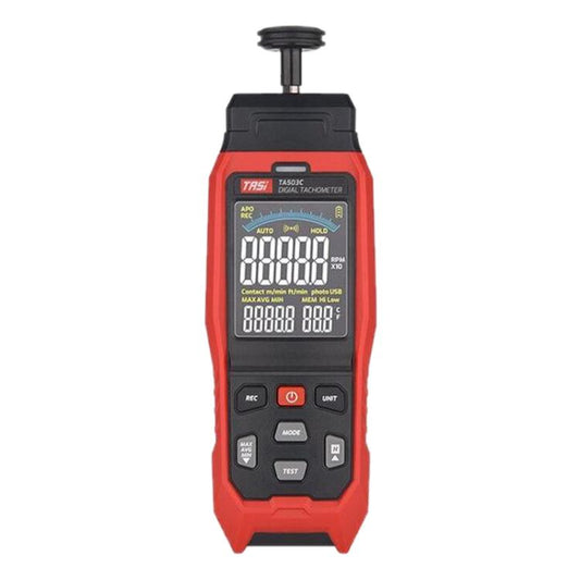 TASI Contact and Non-contact Dual Use Portable Measuring Speed Meter Digital Display Laser Tachometer