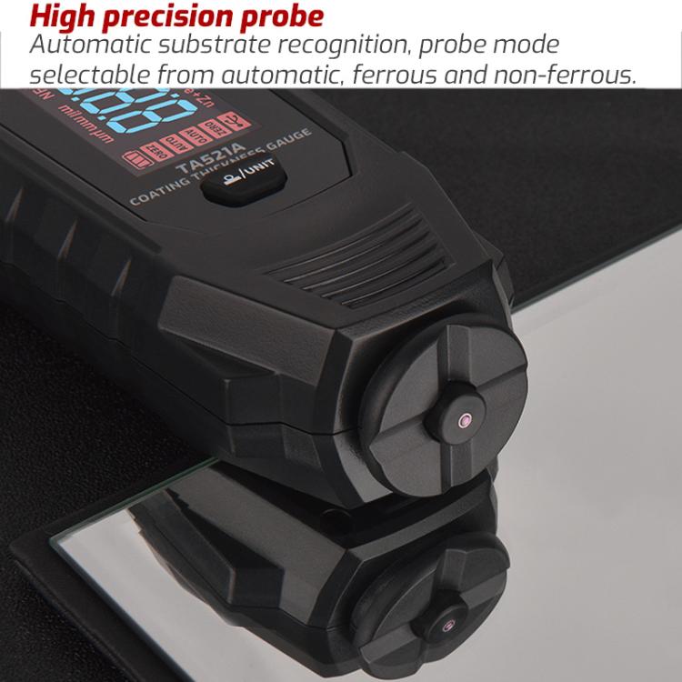 TASI TA521A Car Paint Film Meter Paint Surface Tester Coating Thickness Gauge(Black)