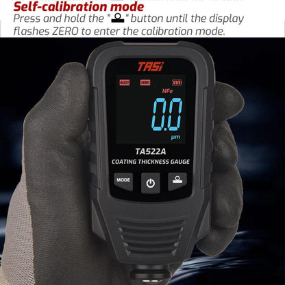 TASI TA522A Car Paint Film Meter Paint Surface Tester Coating Thickness Gauge(Black)