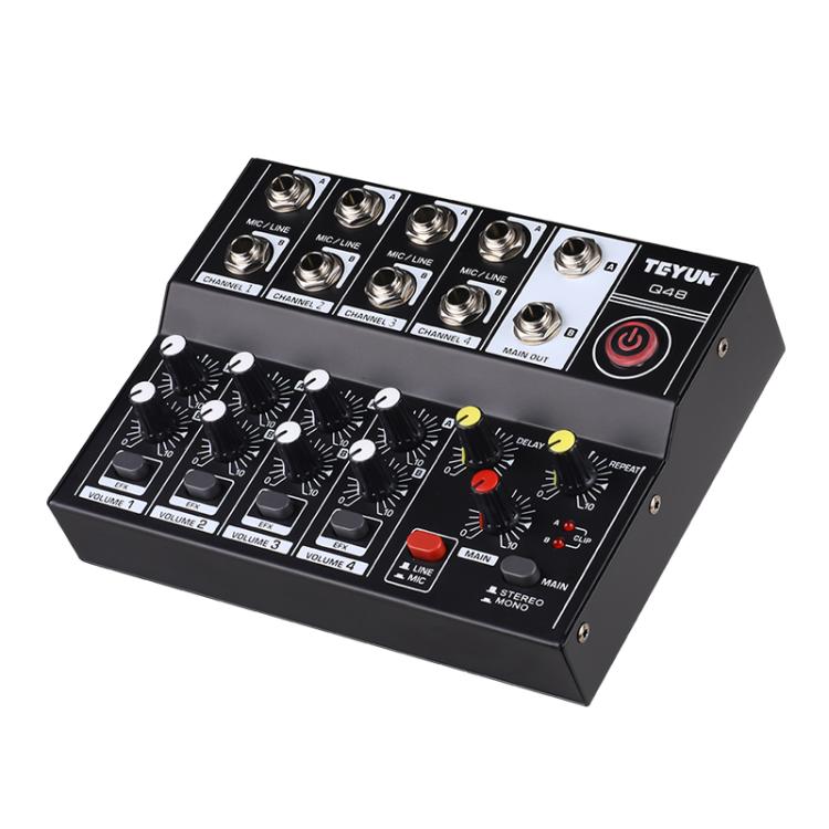 TEYUN Q48 8-Channels Microphone Audio Mixer