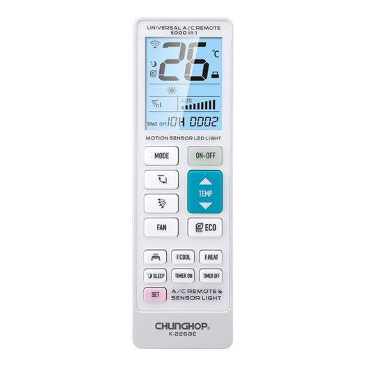 Télécommande universelle de climatisation CHUNGHOP K-2268E avec voyant LED