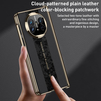For Huawei Mate X3 / X5 GKK Integrated Cloud Pattern Plain Leather Contrast Color Stitching Folding Phone Case(Red)