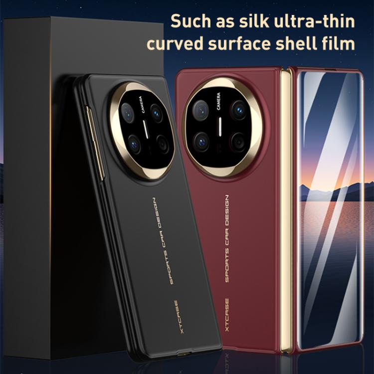 Pour Huawei Mate X6 GKK Coque de téléphone pliable ultra-mince soyeuse intégrée (noir or)