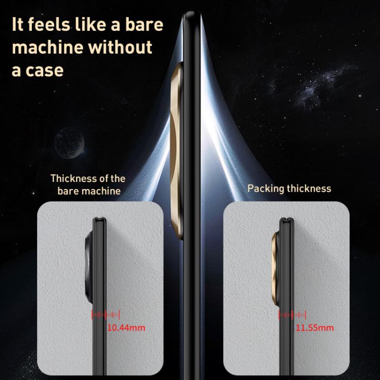 Pour Huawei Mate X6 GKK Coque de téléphone pliable ultra-mince soyeuse intégrée (noir or)