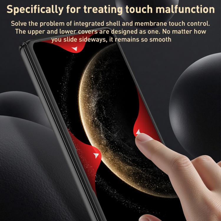 Pour Huawei Mate X6 GKK Coque de téléphone pliable ultra-mince soyeuse intégrée (noir or)