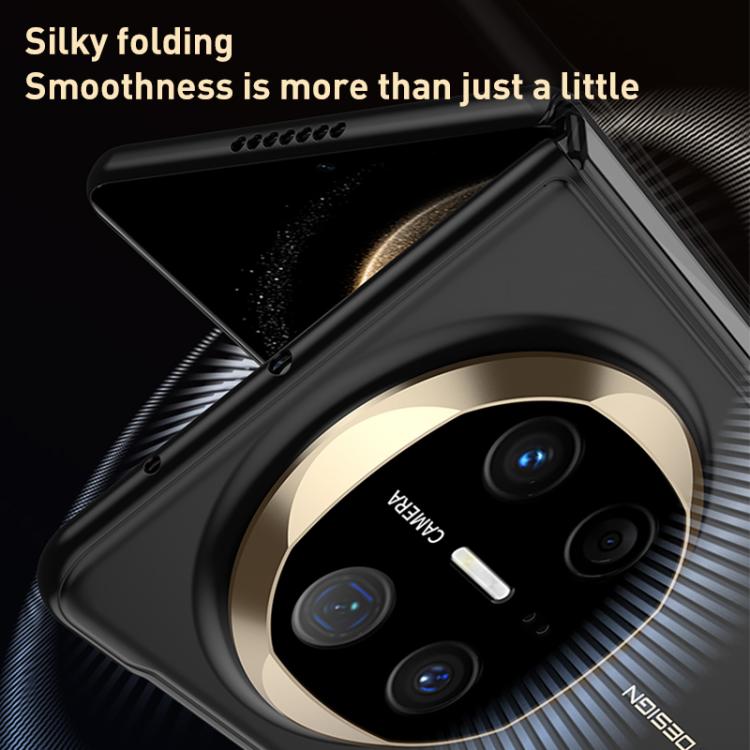 Pour Huawei Mate X6 GKK Coque de téléphone pliable ultra-mince soyeuse intégrée (noir or)