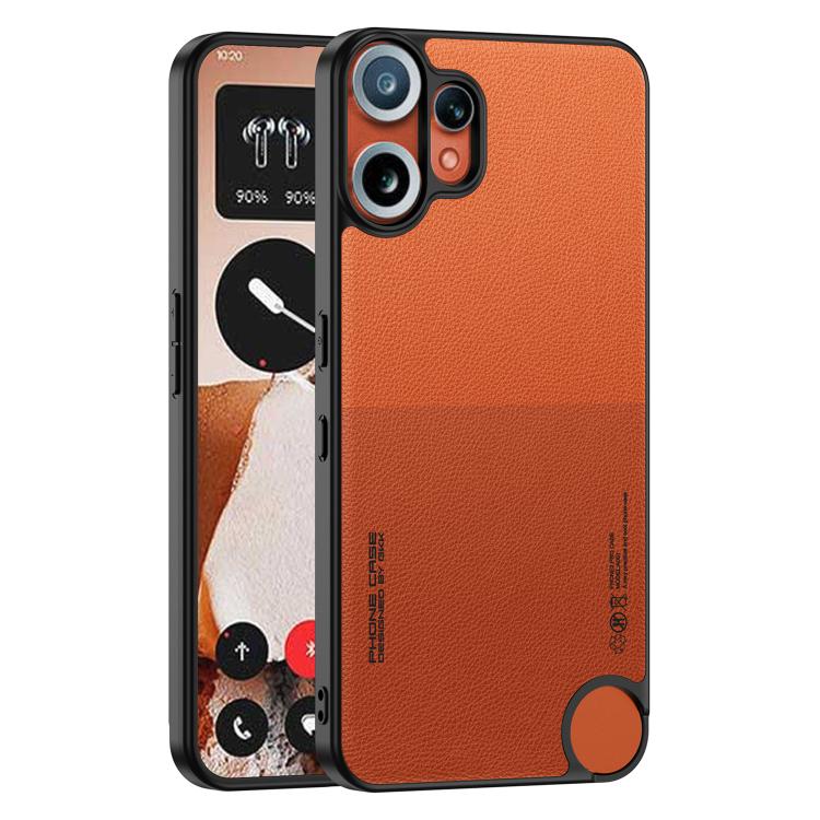 Pour l'étui de téléphone en cuir GKK Skin Feel pour Nothing CMF Phone 2 Pro (Rouge Orange)