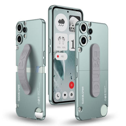 For Nothing CMF Phone 2 Pro GKK Mortise-Tenon Connection Contrast Color Phone Case with Silicone Wristband(Blue)