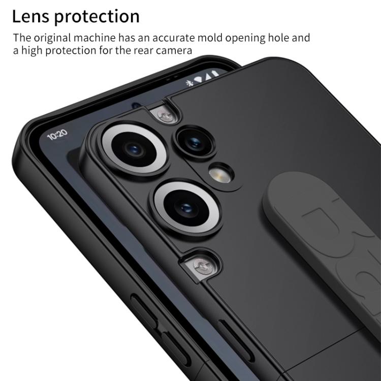 For Nothing CMF Phone 2 Pro GKK Mortise-Tenon Connection Contrast Color Phone Case with Silicone Wristband(Black)