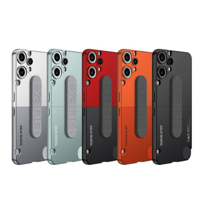 For Nothing CMF Phone 2 Pro GKK Mortise-Tenon Connection Contrast Color Phone Case with Silicone Wristband(Black)