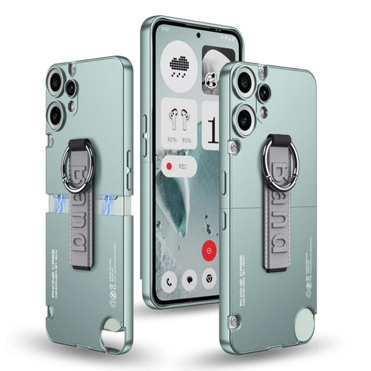 Pour Nothing CMF Phone 2 Pro Étui de téléphone GKK Mortaise-Tenon avec bracelet anneau contrasté (Bleu)