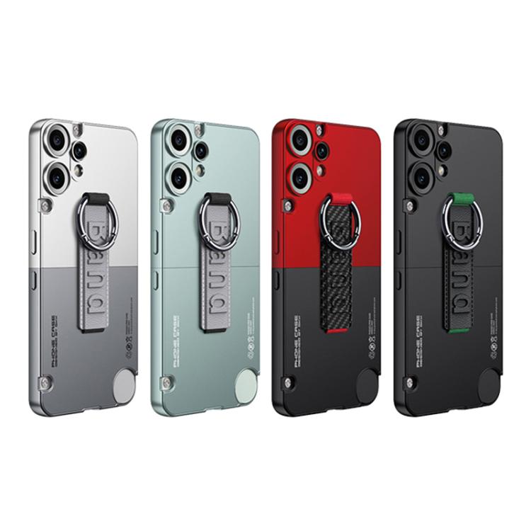 For Nothing CMF Phone 2 Pro GKK Mortise-Tenon Connection Contrast Color Phone Case with Ring Wrist Strap(Black)