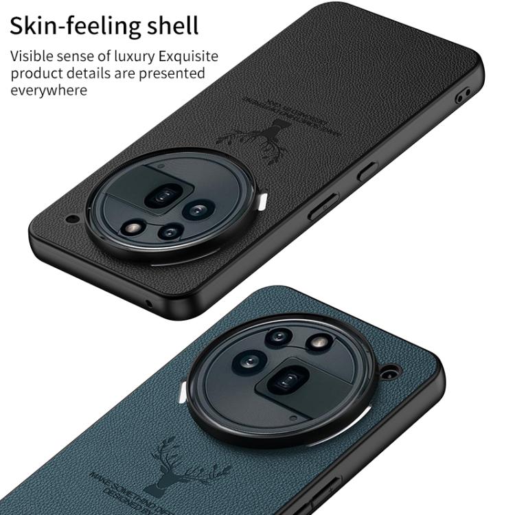 For Nothing Phone 3a Pro GKK Skin Feel Leather Elk Phone Case(Forest Green)
