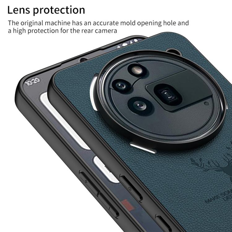 For Nothing Phone 3a Pro GKK Skin Feel Leather Elk Phone Case(Carbon Fiber)