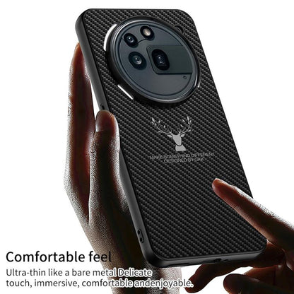 For Nothing Phone 3a Pro GKK Skin Feel Leather Elk Phone Case(Carbon Fiber)