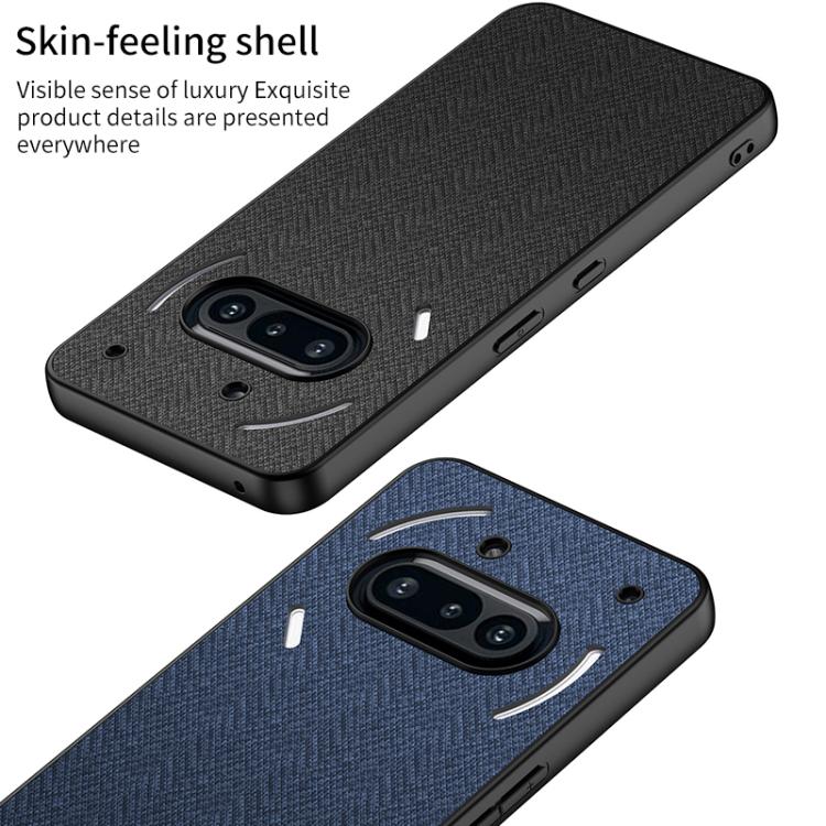 Pour coque de téléphone en cuir/nylon GKK Skin Feel pour Nothing Phone 3a (gris)