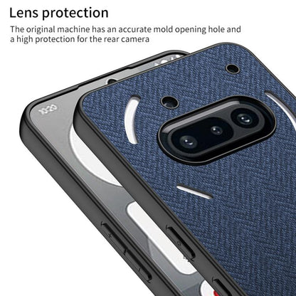 For Nothing Phone 3a GKK Skin Feel Leather Nylon Phone Case(Blue)
