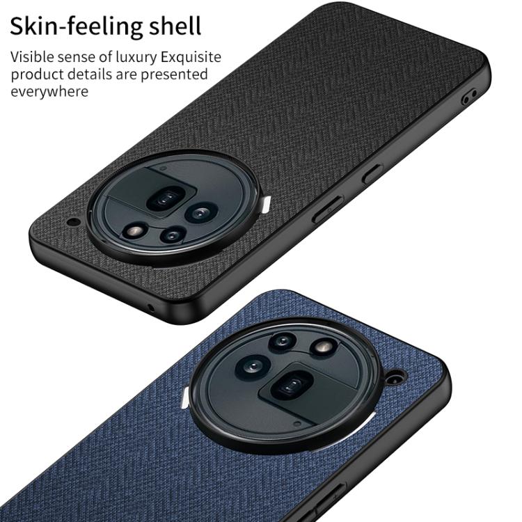 Pour Nothing Phone 3a Pro Coque de Téléphone en Nylon Effet Cuir GKK Skin Feel (Marron)