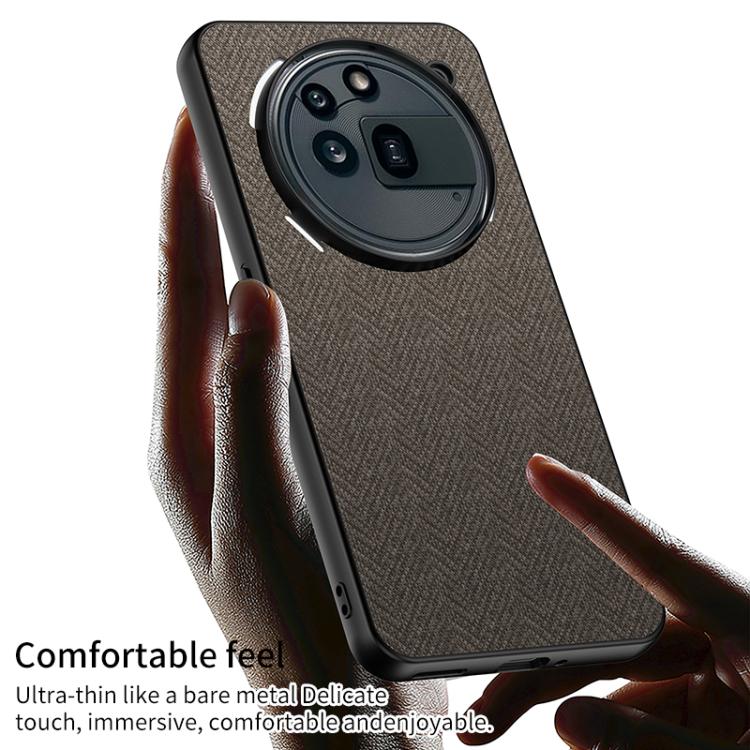 Pour Nothing Phone 3a Pro Coque de Téléphone en Nylon Effet Cuir GKK Skin Feel (Marron)