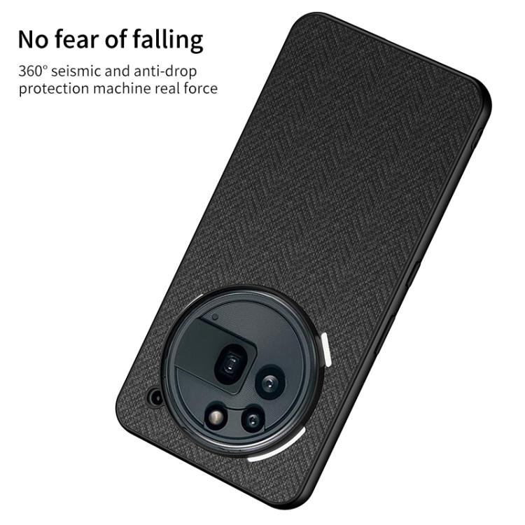 Pour Nothing Phone 3a Pro Coque de Téléphone en Nylon Effet Cuir GKK Skin Feel (Marron)