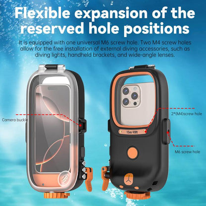 RedPepper Diving Case 15m Waterproof Protective Case for iPhone / Samsung / vivo / Huawei / Xiaomi(Black)