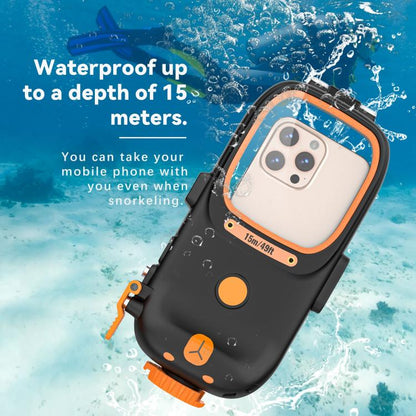 RedPepper Diving Case 15m Waterproof Protective Case for iPhone / Samsung / vivo / Huawei / Xiaomi(Black)