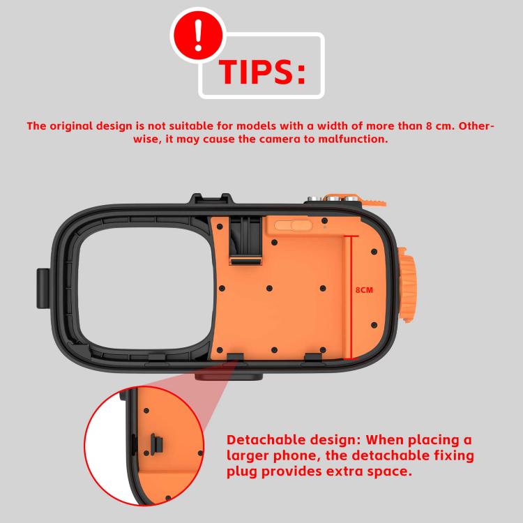 RedPepper Diving Case 15m Waterproof Protective Case for iPhone / Samsung / vivo / Huawei / Xiaomi(Black)