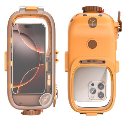 RedPepper Diving Case 15m Waterproof Protective Case for iPhone / Samsung / vivo / Huawei / Xiaomi(Orange)