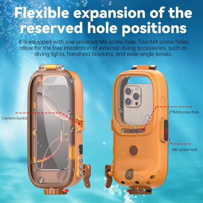 RedPepper Diving Case 15m Waterproof Protective Case for iPhone / Samsung / vivo / Huawei / Xiaomi(Orange)