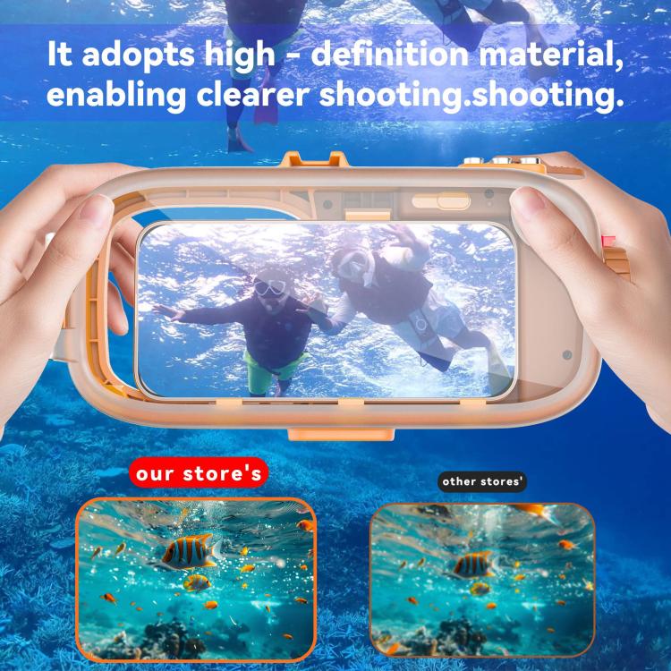RedPepper Diving Case 15m Waterproof Protective Case for iPhone / Samsung / vivo / Huawei / Xiaomi(Orange)