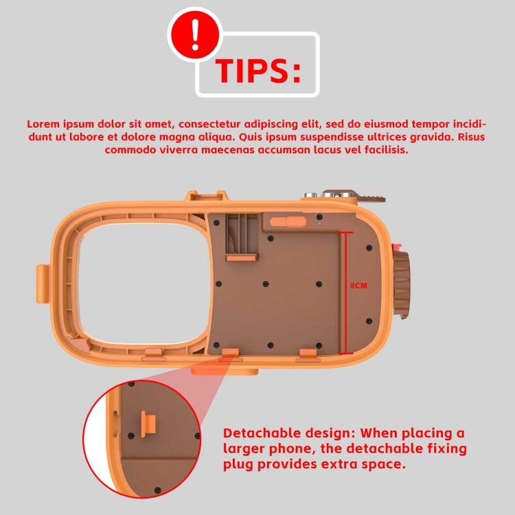 RedPepper Diving Case 15m Waterproof Protective Case for iPhone / Samsung / vivo / Huawei / Xiaomi(Orange)