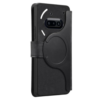 For Nothing Phone 3a CaseNeo MagSafe RFID Anti-theft Retro Leather Phone Case(Black)