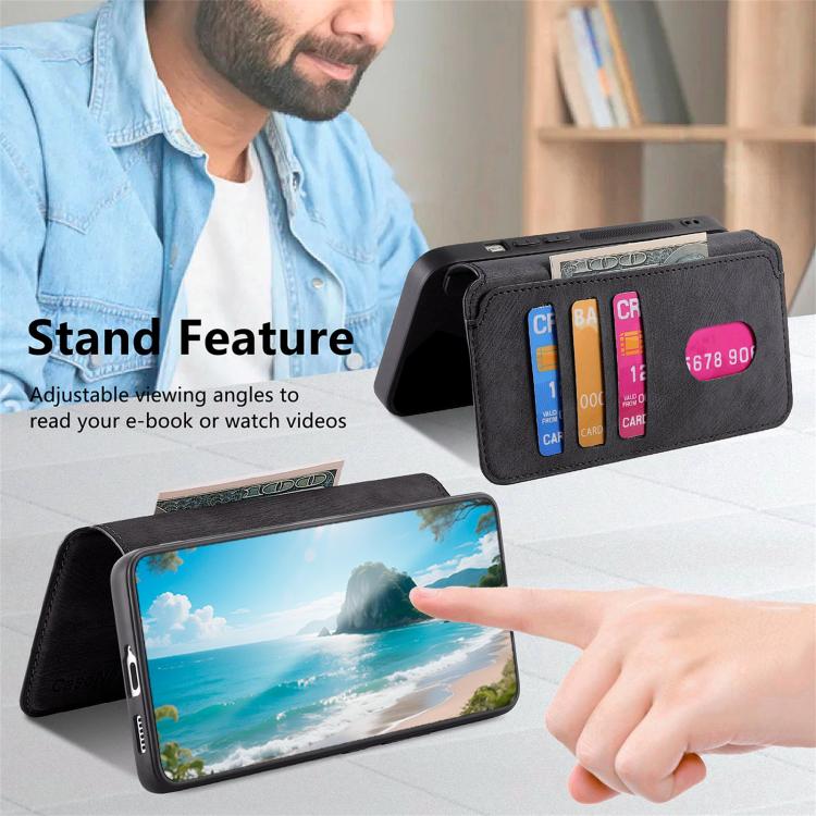 For Nothing Phone 3a CaseNeo MagSafe RFID Anti-theft Retro Leather Phone Case(Black)