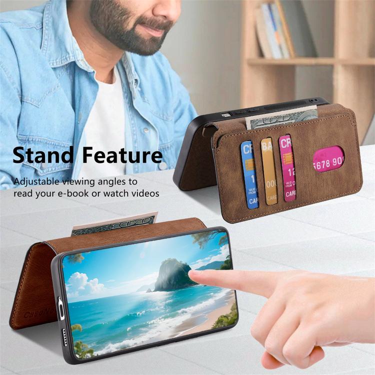 For Nothing Phone 3a CaseNeo MagSafe RFID Anti-theft Retro Leather Phone Case(Brown)